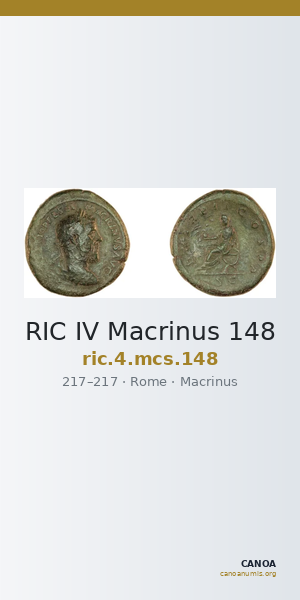 RIC IV Macrinus 148 — CANOA