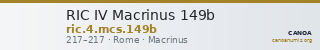 RIC IV Macrinus 149b — CANOA