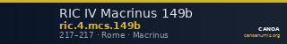 RIC IV Macrinus 149b — CANOA
