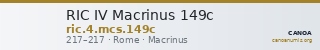 RIC IV Macrinus 149c — CANOA