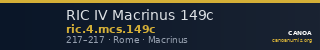 RIC IV Macrinus 149c — CANOA