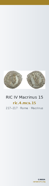 RIC IV Macrinus 15 — CANOA
