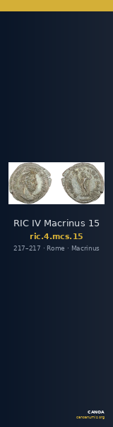 RIC IV Macrinus 15 — CANOA