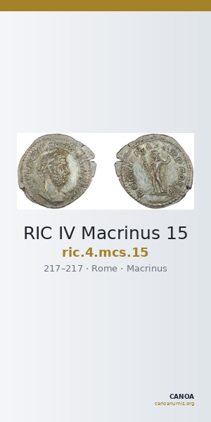 RIC IV Macrinus 15 — CANOA