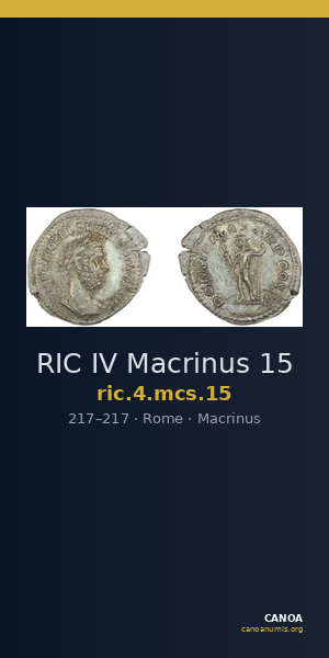 RIC IV Macrinus 15 — CANOA