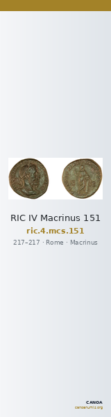 RIC IV Macrinus 151 — CANOA