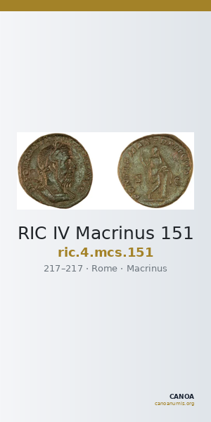 RIC IV Macrinus 151 — CANOA