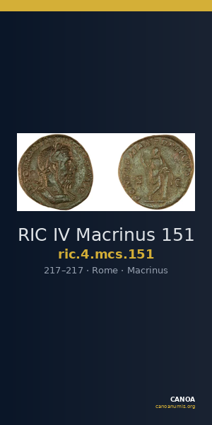 RIC IV Macrinus 151 — CANOA