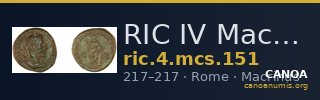 RIC IV Macrinus 151 — CANOA