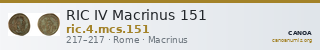 RIC IV Macrinus 151 — CANOA