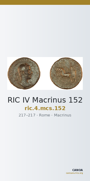 RIC IV Macrinus 152 — CANOA