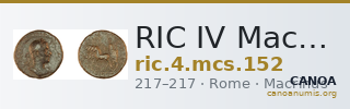RIC IV Macrinus 152 — CANOA