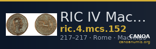 RIC IV Macrinus 152 — CANOA