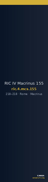 RIC IV Macrinus 155 — CANOA