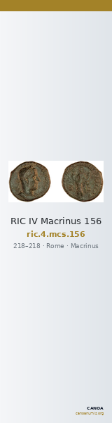 RIC IV Macrinus 156 — CANOA