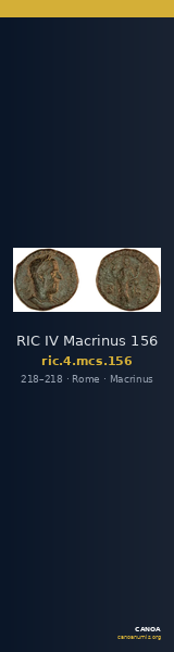 RIC IV Macrinus 156 — CANOA