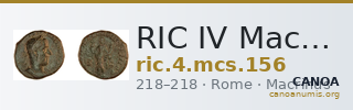 RIC IV Macrinus 156 — CANOA