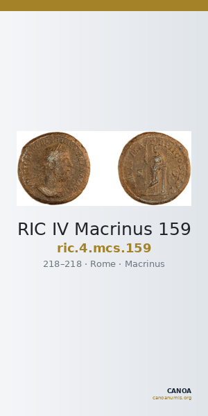 RIC IV Macrinus 159 — CANOA