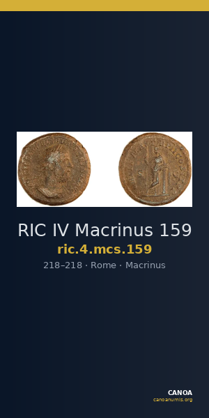 RIC IV Macrinus 159 — CANOA