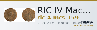 RIC IV Macrinus 159 — CANOA