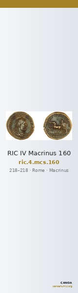 RIC IV Macrinus 160 — CANOA