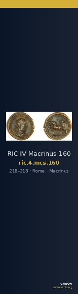 RIC IV Macrinus 160 — CANOA