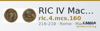 RIC IV Macrinus 160 — CANOA