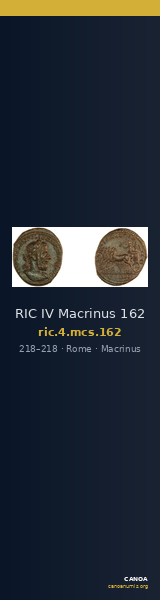 RIC IV Macrinus 162 — CANOA