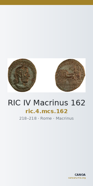 RIC IV Macrinus 162 — CANOA