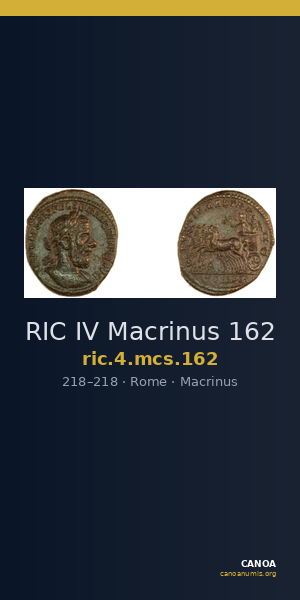 RIC IV Macrinus 162 — CANOA