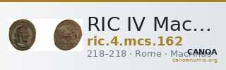 RIC IV Macrinus 162 — CANOA