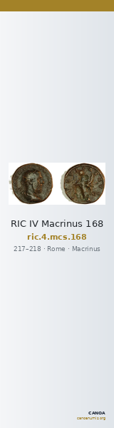 RIC IV Macrinus 168 — CANOA