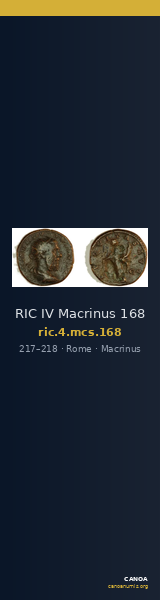 RIC IV Macrinus 168 — CANOA