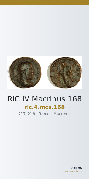 RIC IV Macrinus 168 — CANOA