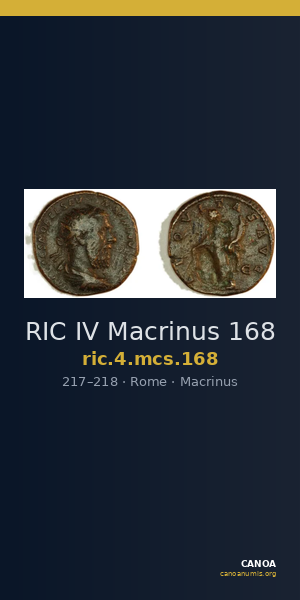 RIC IV Macrinus 168 — CANOA