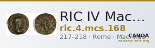 RIC IV Macrinus 168 — CANOA