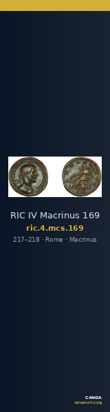 RIC IV Macrinus 169 — CANOA