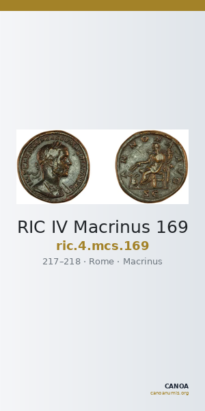 RIC IV Macrinus 169 — CANOA