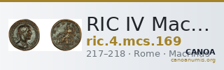RIC IV Macrinus 169 — CANOA