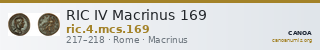 RIC IV Macrinus 169 — CANOA