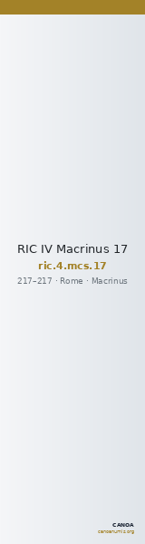 RIC IV Macrinus 17 — CANOA