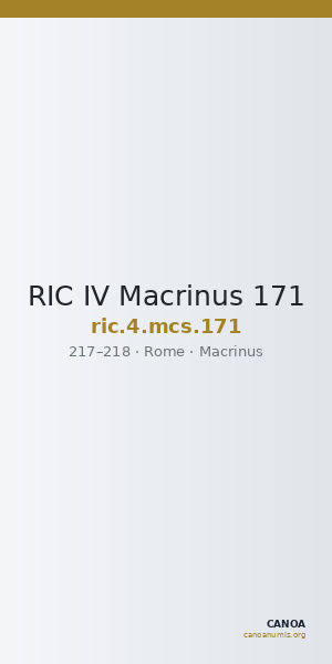 RIC IV Macrinus 171 — CANOA