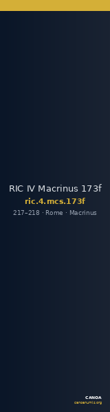 RIC IV Macrinus 173f — CANOA