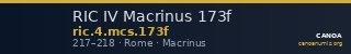 RIC IV Macrinus 173f — CANOA