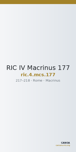 RIC IV Macrinus 177 — CANOA