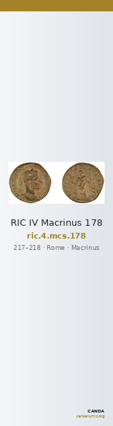 RIC IV Macrinus 178 — CANOA