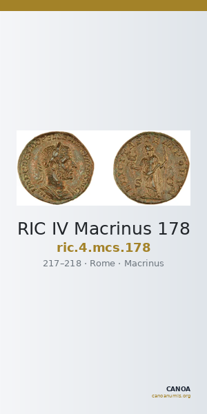 RIC IV Macrinus 178 — CANOA