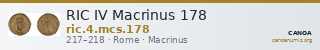 RIC IV Macrinus 178 — CANOA