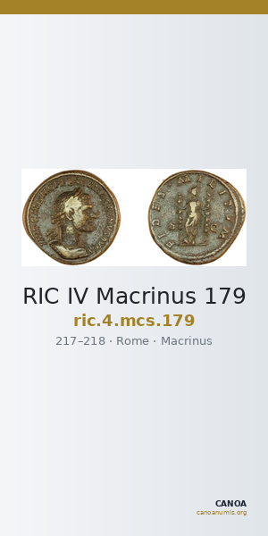 RIC IV Macrinus 179 — CANOA