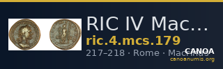 RIC IV Macrinus 179 — CANOA